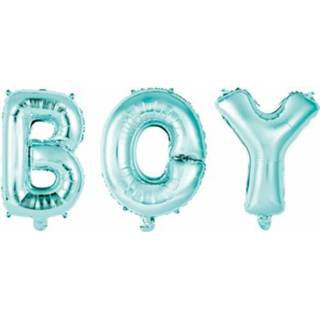 Folieballon blauw active Folieballonnen letters''BOY''(40cm) 5712735008156