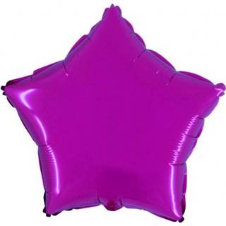 👉 Folieballon magenta folie ster metaal active 46 cm - Fuchsia 8019081020427