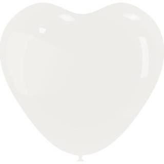 👉 Wit latex hart standaard active ballon 90 cm 1 st. - 7434050640603