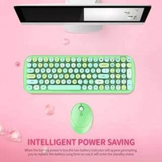 👉 Wireless Keyboard donkergroen Mofii Candy XR 2.4G Mouse Combo with 100-key Round Keycaps Mixed Color 4-key Ergonomic Green