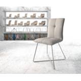 👉 DELIFE Eetkamerstoel Maddy-Flex mint stripes X-frame roestvrij staal