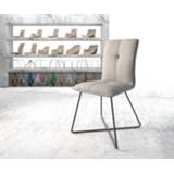 👉 DELIFE Eetkamerstoel Maddy-Flex mint stripes X-frame zwart