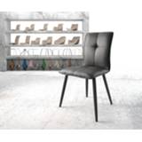 👉 Eetkamerstoel zwart leder DELIFE Maddy-Flex 4-poot conisch 4251919716872