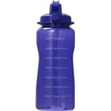 👉 Waterfles blauw active 2000 ml grote capaciteit draagbare springdeksel met rietje Tritan materiaal buitensporten waterkoker (blauw)