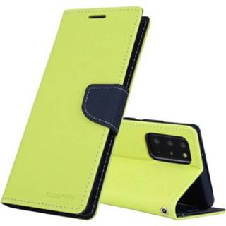👉 Dagboek groen PU active Voor Samsung Galaxy Note20 GOOSPERY FANCY Horizontale Flip lederen tas met houder&kaartsleuven&portemonnee (groen)