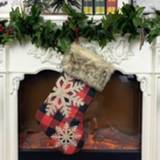 👉 Kerstversiering active Kerstversieringen Jute Sokken Candy Socks Gift Bag (Sneeuwvlok)