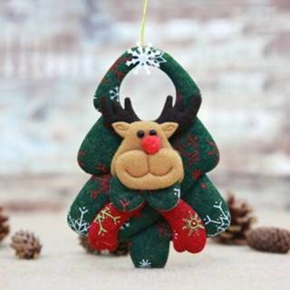 👉 Kerstversiering stoffen active 10 STKS Kerstversieringen Kerstboom Driedimensionale niet-geweven hanger (elanden)