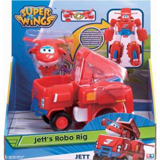 👉 Speelfiguur kunststof rood Super Wings Luxe Transforming Jett 6911400363562