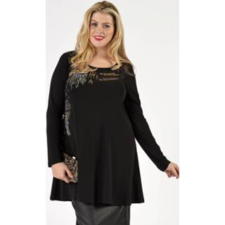 👉 Shirt zwart m strass wide bottom DOLCE black