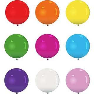 👉 Ballon latex rond standaard active ballonnen 48 cm 50 st. - Mix 8019081002744