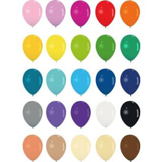 Ballon latex rond standaard active ballonnen 13 cm 100 st. - Mix | Nu 22% korting 8019081001761