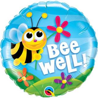 👉 Folieballon beterschap''Bee Well''rond (46 cm)