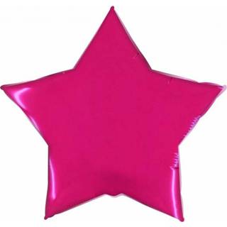 👉 Folieballon ster 90 cm - Magenta