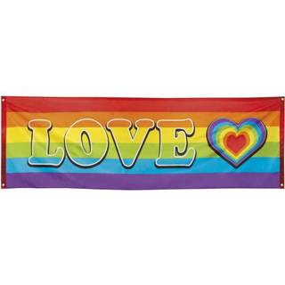 👉 Banner active regenboog''Love''(74 cm x 220 cm) 8712026447272