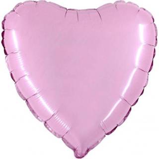 👉 Folieballon Hart 46 cm - Baby Roze