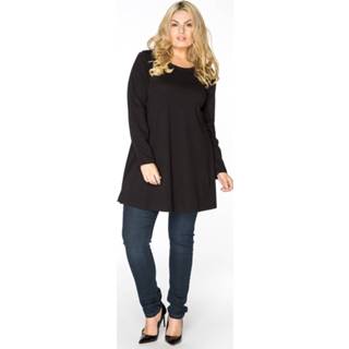 👉 Tuniek viscose zwart long sleeve wide bottom 42/44 black