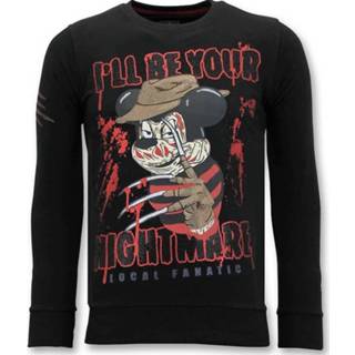 👉 Sweater katoen l truien male zwart Local Fanatic freddy krueger 7435144145172 7435144145158 7435144145165