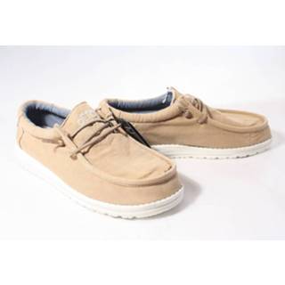 👉 Male cognac Hey Dude Wally washed