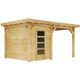 👉 Tuinhuisje Duxwood | Tuinhuis Driven met Luifel 250 cm Enkele Deur