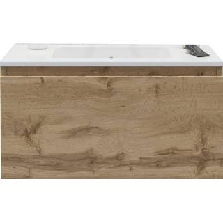 👉 Rustiek eiken melamine eros Badkamermeubelset Gliss 60 cm 8719304894957