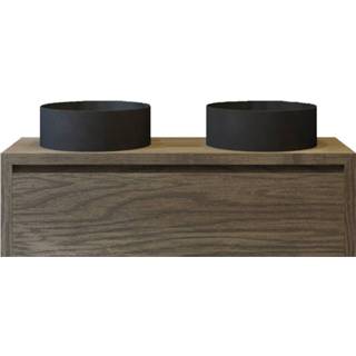 👉 Waskom bruin MDF ares Badkamermeubelset Gliss 120 cm Met 1 Lade Havanna Brown 8719304905394