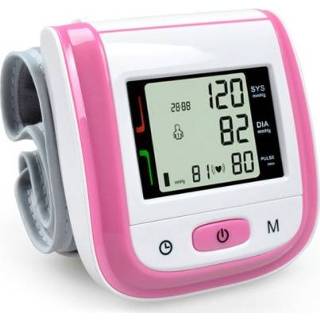 👉 Polsbloeddrukmeter roze active mannen 2 STKS Gezondheidszorg Automatische Pols Bloeddrukmeter Digitale LCD Manchet (Roze)