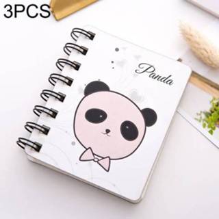 👉 Agenda active 3 STKS Schattige Dieren Mini Spiraal Notebook Dagelijks Wekelijkse Planner Tijd Organisator Schoolbenodigdheden (Panda)