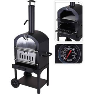 👉 Pizza-oven unisex zwart ML Bbq en Pizza Oven in 1 Houtskool Barbecue 8719987438066