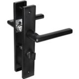 👉 Deurschildje zwart aluminium active Impresso 86.014.32 Redhill Vierkant deurschild met schroef en toiletsluiting - 8711332262074