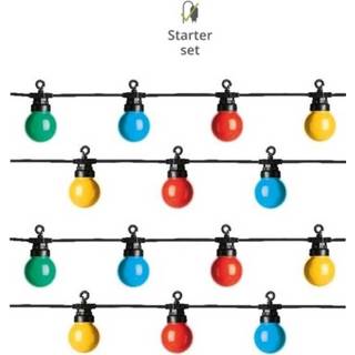 👉 Lichtsnoer kunststof Gekleurde Led Voor Buiten Starter Set 10 Meter - Multi Colored Party Lights Ip44 Lichtketting 8720147318272