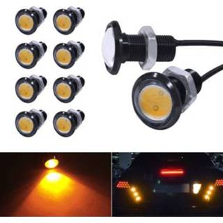👉 Lens geel active 10 STKS 18mm 1.5W DC9-80V Motorcycle Eagle Eye Light Enkele (geel licht)