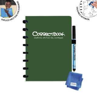 👉 Correctbook A5 Original: uitwisbaar / herbruikbaar notitieboek, gelijnd, Horizon Red (rood)