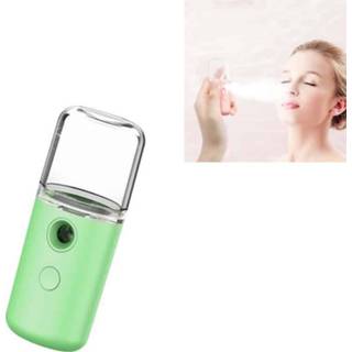 Luchtbevochtiger groen active Facial Hydration Instrument USB Beauty Cold Spray Auto Alcohol Desinfection Spayer (Groen)