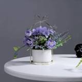 👉 Smeedijzer paars active Smeedijzeren draagbaar frame hortensia bloempot decoratie ornamenten thuisstudie kantoor bruiloft (licht paars)