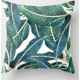 Kussenslop groene polyester active Tropische Planten Kussensloop Decoratieve Kussenslopen Bladeren Sierkussen Cover Vierkant 45CM x (17)