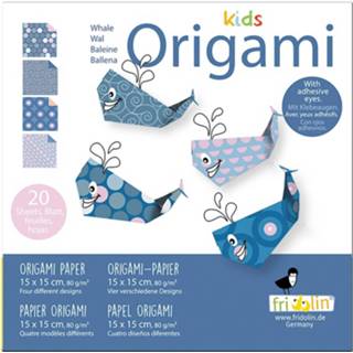 👉 Multicolor multikleur Fridolin Origami Walvis Vouwen 15 X Cm 20 Stuks 4031172113782