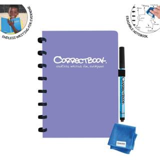👉 Notitieboek purper paars zwart Correctbook A5 Original: uitwisbaar / herbruikbaar notitieboek, blanco, Petunia Purple (paars) 8720165125777