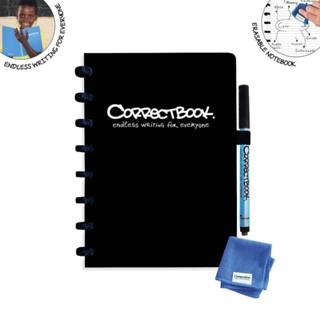 👉 Correctbook A5 Original: uitwisbaar / herbruikbaar notitieboek, gelijnd, Midnight Blue (marineblauw)