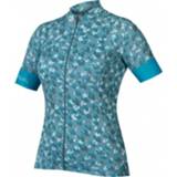 👉 Fietsshirt vrouwen XL grijs blauw turkoois Endura - Women's Canimal Kurzarmtrikot maat XL, turkoois/blauw/grijs 5056286904049