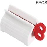 👉 Tandpasta rood active 5 STKS Handige Rolling Tube Knijper Standhouder (Rood)