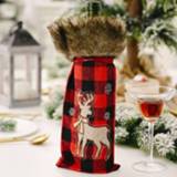 👉 Wijnset rode active 4 STUKS Decoraties Rooster Home Kerst Champagne Wijnfles Set (Elk)