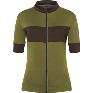 👉 Fiets shirt l vrouwen olijfgroen zwart bruin Super.natural - Women's Grava Jersey Fietsshirt maat L, bruin/zwart/olijfgroen 7630276859595