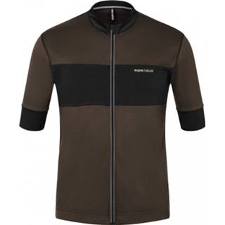 👉 Fiets shirt XXL mannen bruin zwart Super.natural - Gravier Jersey Fietsshirt maat XXL, zwart/bruin 7630276858802