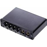 👉 Versterker zwart active A933 Mini Karaoke Machine Systeem Geluidsmixer voor pc / tv mobiele telefoons, ondersteuning RCA in 2 kanaals microfoon (zwart)