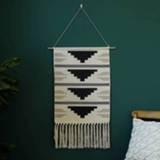 👉 Kwast zwart active GT001 bedrukt wandtapijt katoenen draad geweven wanddecoratie, afmeting: 50x70cm (zwart mozaïek)