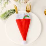 👉 Hoed active 20 STKS Kerstdecoratie Mes Vork Set Tafeldecoratie (Klaver)