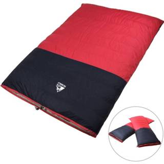 👉 Donzen slaapzak rood active Hewolf 1524 Outdoor scheidbare verdikte dubbele voor volwassenen, willekeurige kleurlevering, afmeting: 190x150cm (rood)