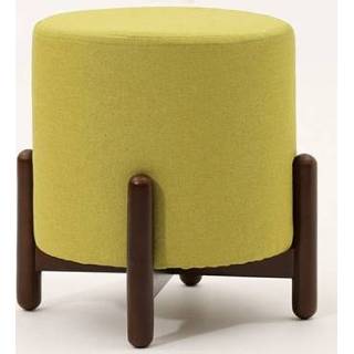 👉 Kruk houten active kinderen Home Doek Art Stool Massief kinderbankkruk (Matcha-walnoot)