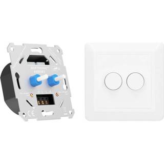👉 Afdekraam LED Duo dimmer fase afsnijding 2x100W maximaal inclusief 8720364406561