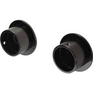 👉 Gordijn zwart nikkel male DecoMode ophangsteunen 28mm 5400107477517